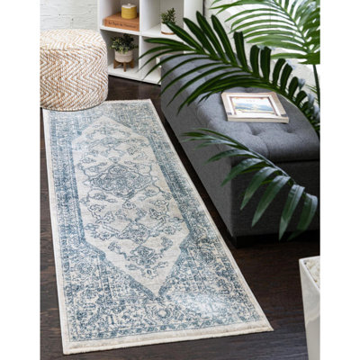 Tapis oriental gris / bleu Alabama