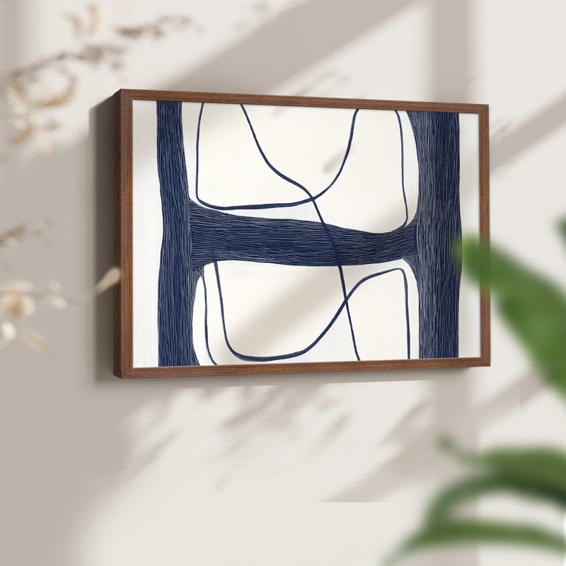 Abstrait, série I, reproduction encadrée, Walnut, H 11 po x l 14 po