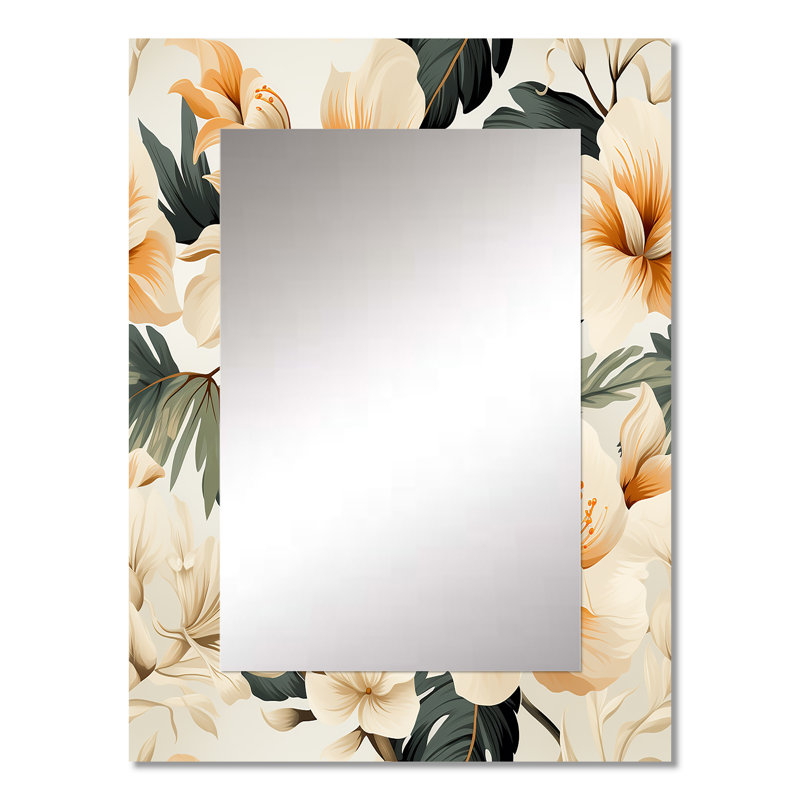 Celyna Tranquil Retreat, motif tropical - miroir unique tropical, 32 po x 24 po