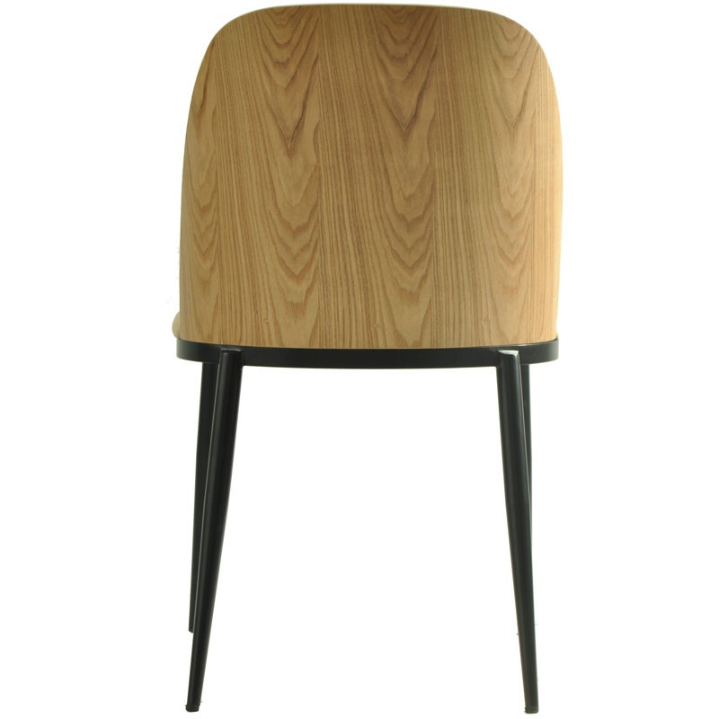 Kelce 18.7'' H Upholstered Side Chair, Natural Wood/Beige