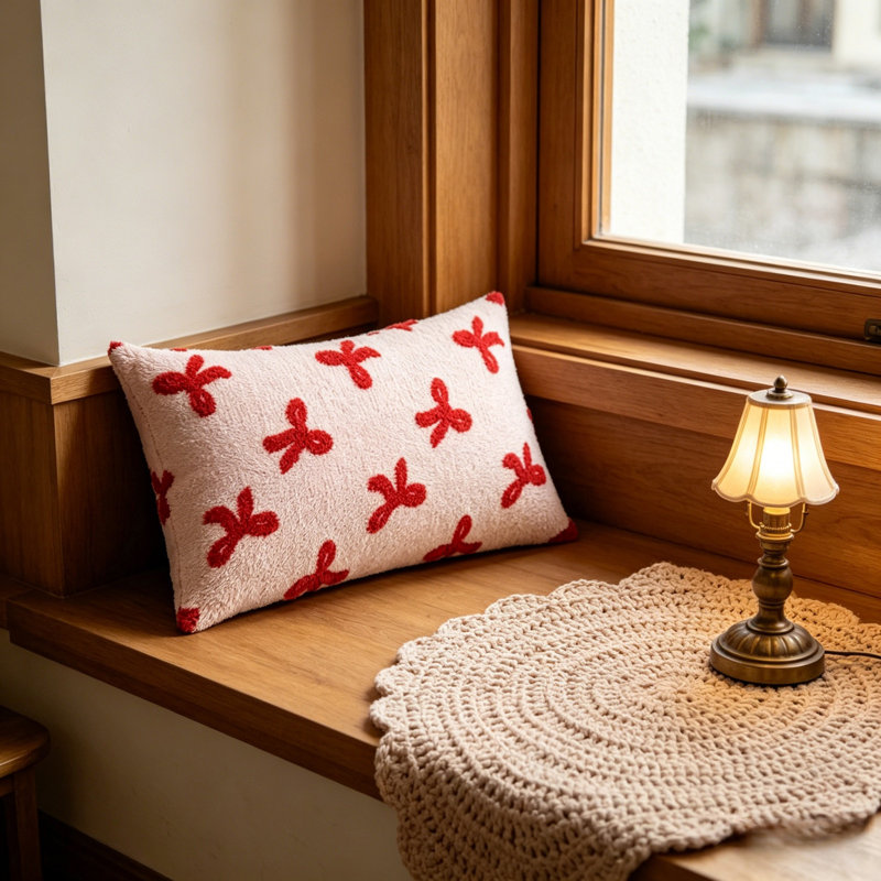 Housse de coussin en polaire