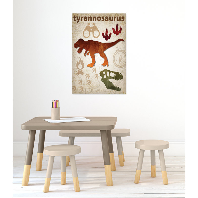 Adhésif décoratif dinosaures - 01 pi, H 36 po x l 24 po x P 1,5 po, Canevas