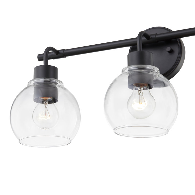 Northglenn Modern Dimmable Bathroom Vanity Light, Black, 4 Lights