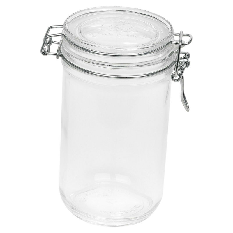 Glass Jar, 13.5cm H x 10.5cm W x 10.cm5 D