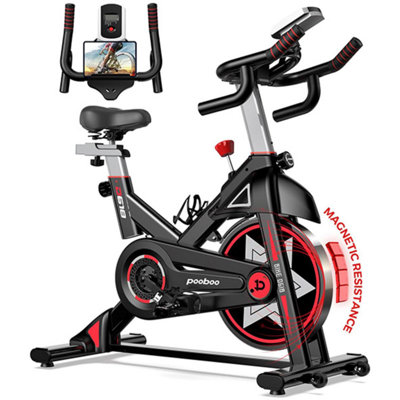 Exercise Bike,Stationary Bike for Home Gym,Indoor Cycling Bike w/Comfortable Seat Cushion & Tablet Mount,Silent Belt Drive Indoor Bike for Cardio Workout