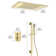Camino 20"X14" Flush-Mount Rainfall Complete Shower System with Silde Bar and 64 Colors LED