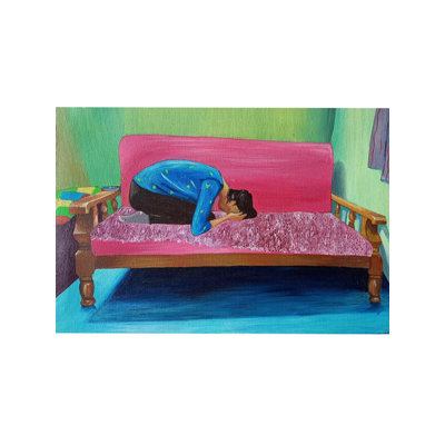 Boy's Loneliness | Acrylic On Canvas | By Nishtha Jain