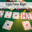 Table de poker pliable Soozier, table de Blackjack 72 "pour 7 joueurs avec porte-jetons, feutre vert, table