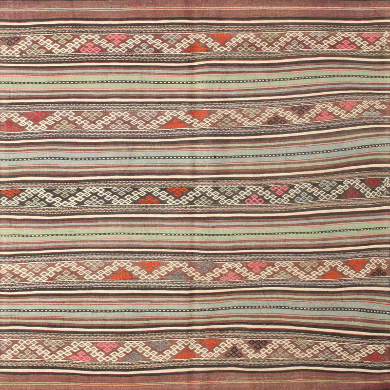 Tapis brun contemporain, Rectangle 2 pi x 5 pi