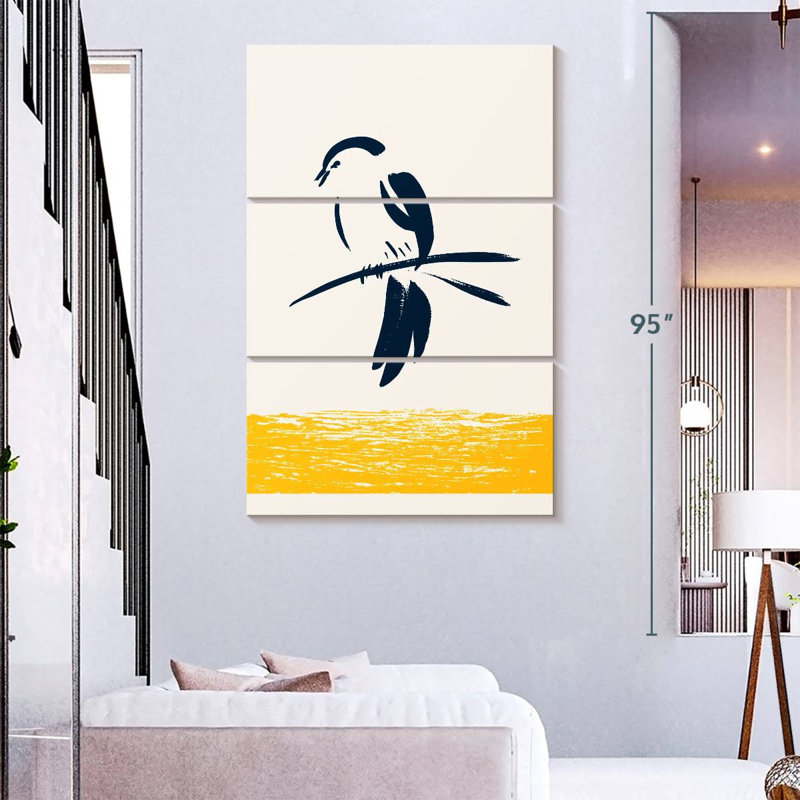 Oiseau chanteur Brampt, H 57 po x l 36 po