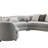 Boucle Sectional Sofa W/9 Pillows