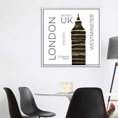 Urban Art London Big Ben by Melanie Viola - Print on Canvas