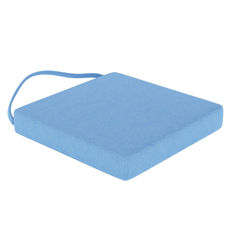 Sunbrella® Indoor/Outdoor Dining Chair Cushion, Sunbrella® Air Blue