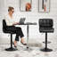 Ensemble de 2 tabourets de bar avec siège réglable, coussin rembourré épais et repose-pieds en métal-828636469