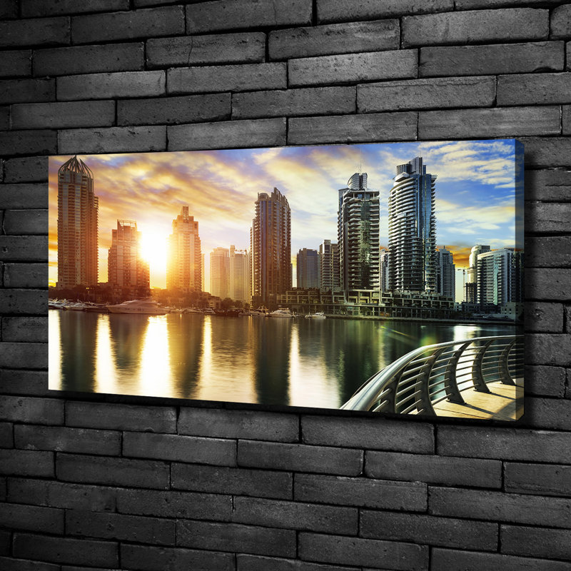 Dubai Sunset - Wrapped Canvas Print