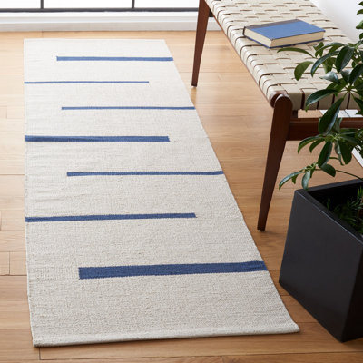 Tapis rayé en coton tissé à la main Estrellita