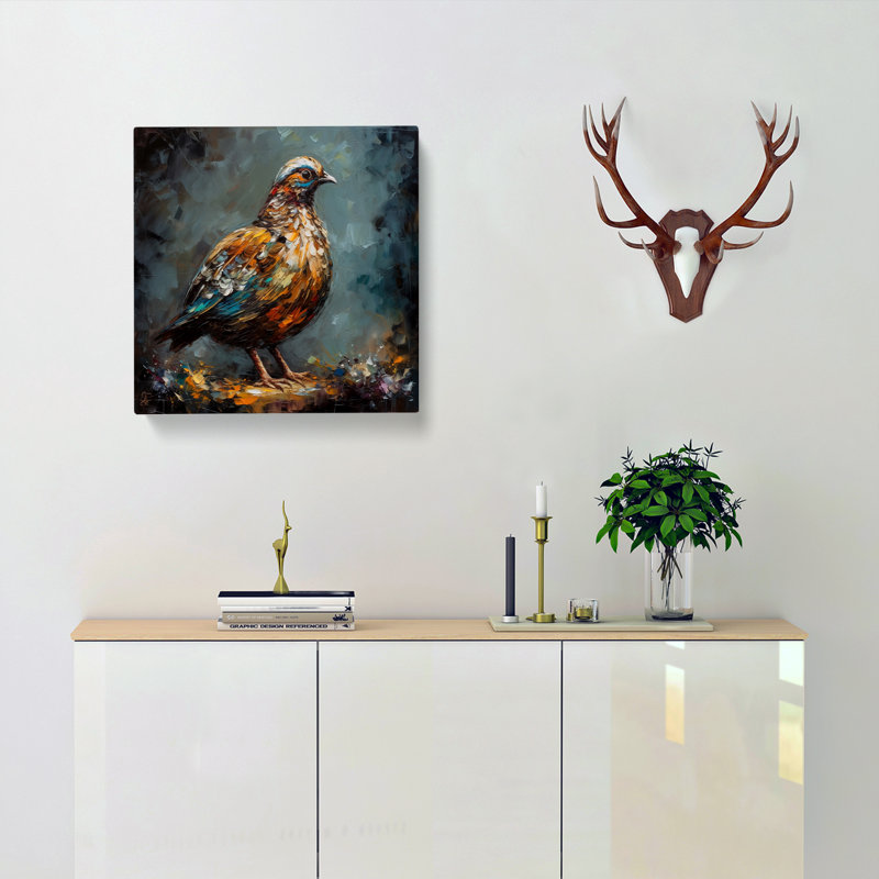 Partridge Palette Knife - No Frame Print, 50cm H x 50cm W x 3cm D
