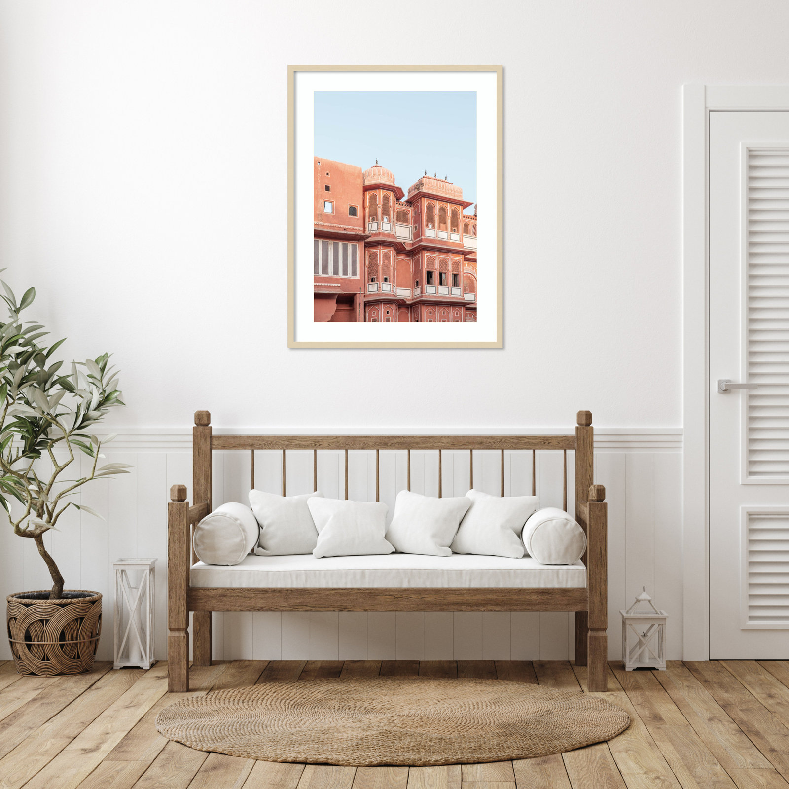 Daisey "Pink Palace" Print, Brown, 41" H x 31" W