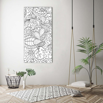 Zentangle Background - Wrapped Canvas Print