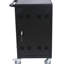 Chariot de chargement noir pour 30 personnes, tablettes et ordinateurs portables - avec portes verrouillables, roulettes, finition de revêtement de puissance, tablette pour ordinateur portable 30 + 2 baies, noir, chargement rapide, rangement sécurisé, conception facile à assembler