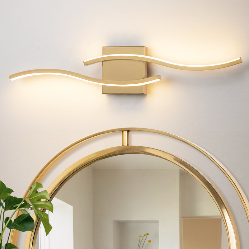 Keyaan 2 - Light Dimmable LED Vanity Light, Gold, 3000K