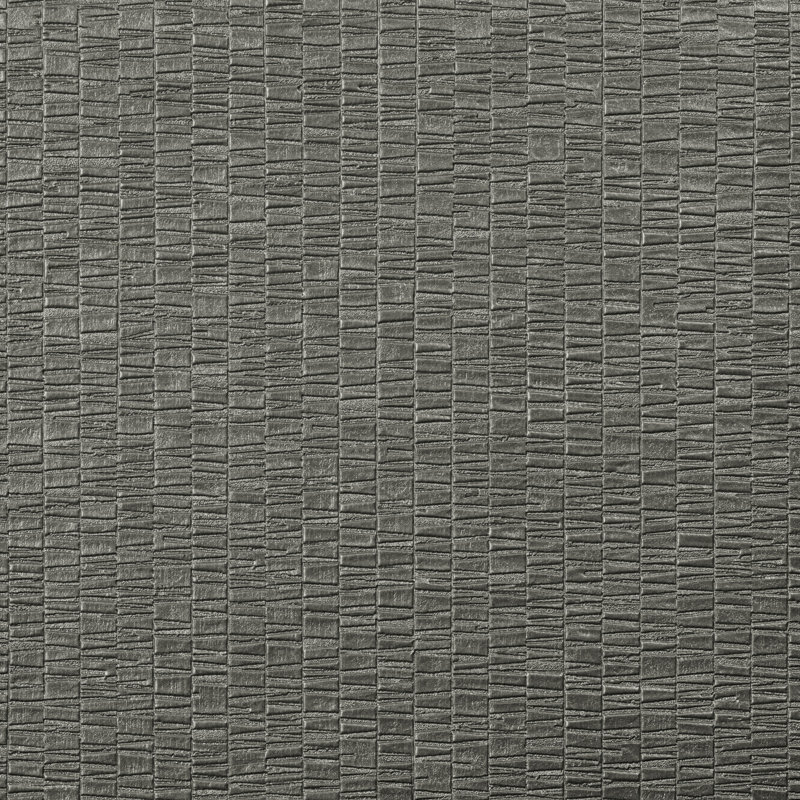 3' L x 54" W Textured Wallpaper Roll, Charcoal/Bronze