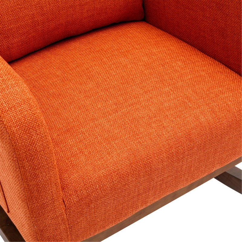 Chaise berçante rembourrée Modern Soft Arm, Orange