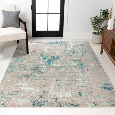 Tapis bleu / gris Lasley