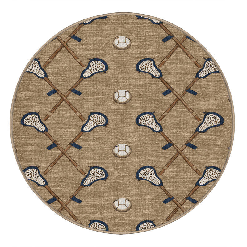  Tapis lavable Lacrosse Sports, Rond 4 pi