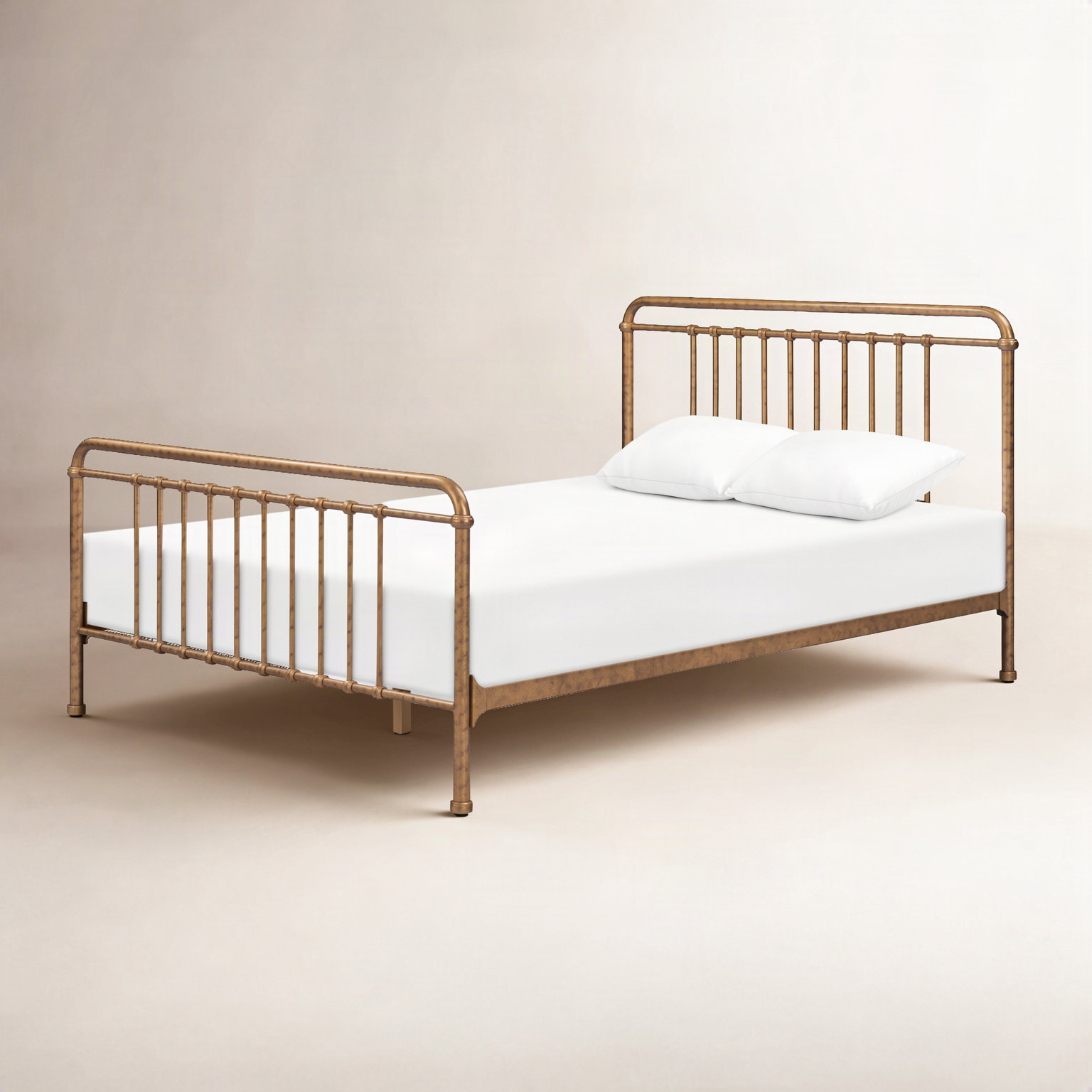 Winston Bed, Full, Vintage Gold