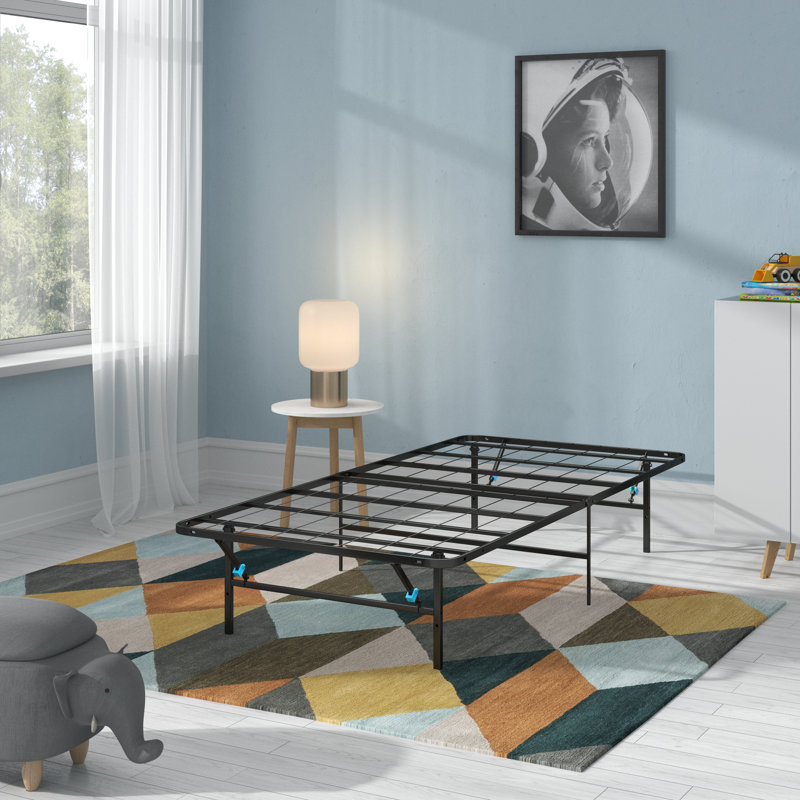 14" Metal Platform Bed, No Assembly Required, Twin