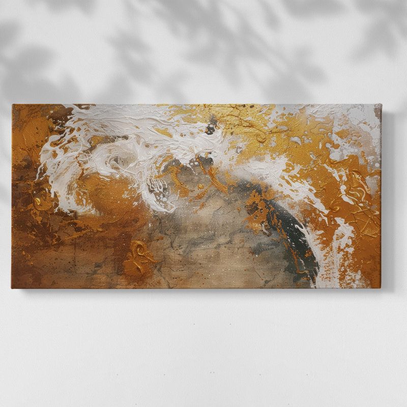 Toile tendue avec châssis abstrait 4 # LV-Gallery, H 16 po x l 32 po