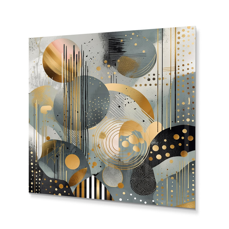 Kamyra Glam Abstract Wall Decor on Metal, 23" H x 23" W x 1" D