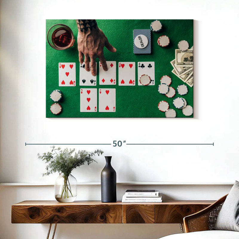 Jeu de cartes Senne, H 26 po x l 39 po