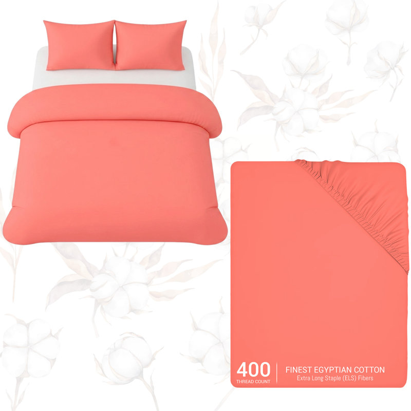 Cotton No Pattern Duvet Cover Set, Single