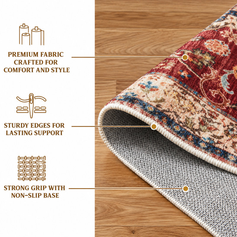 Aspire Homeware Vintage Persian Style Area Rug, Rectangle 160 x 230 cm