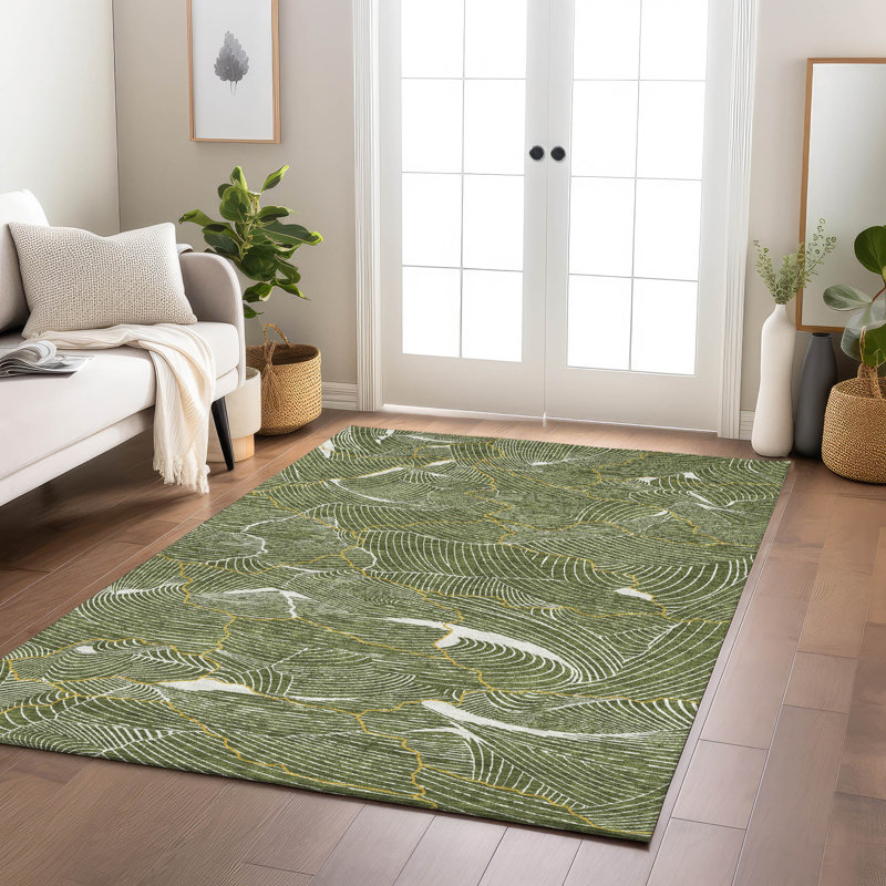 Machine Washable Indoor/Outdoor Chayden ACN1048 Rug, Rectangle 5' x 7'6"