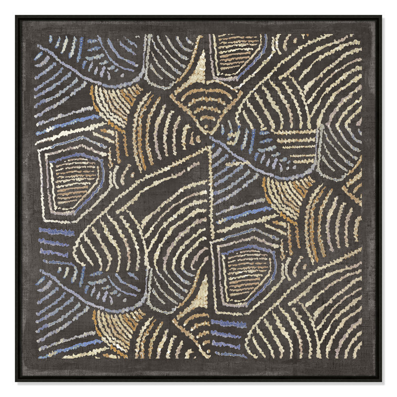 «Golden Folklore III» par Aimee Wilson, Espresso, H 37,5 po x l 37,5 po