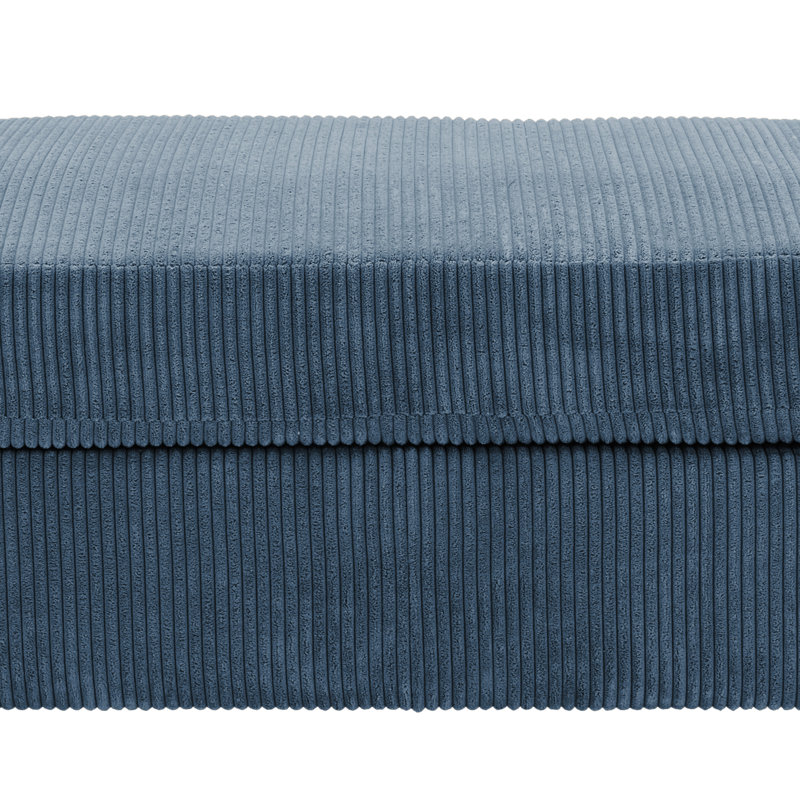 105.9cm Wide Square Solid Colour Standard Ottoman, Navy
