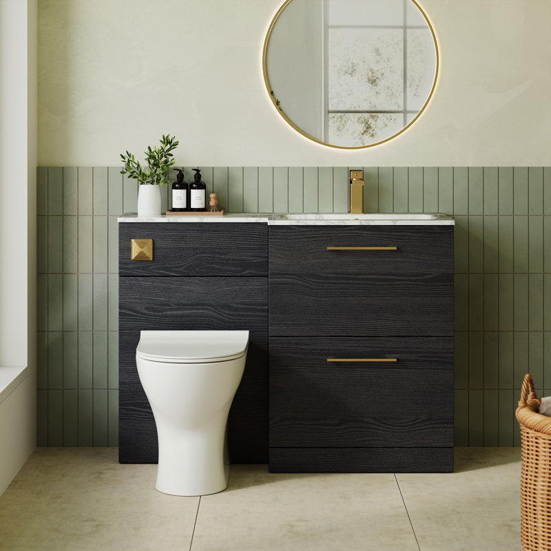 Arno 1105 mm Bathroom Vanity, Charcoal Black