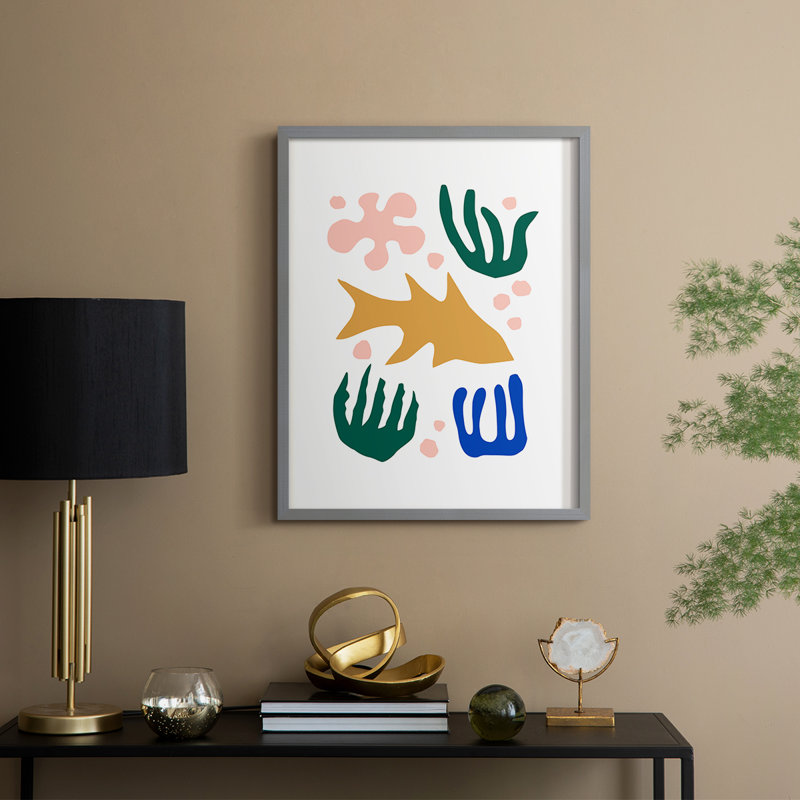Matisse CDLXVI, reproduction d'art encadrée - bois massif, H 15 po x l 12 po, Gris