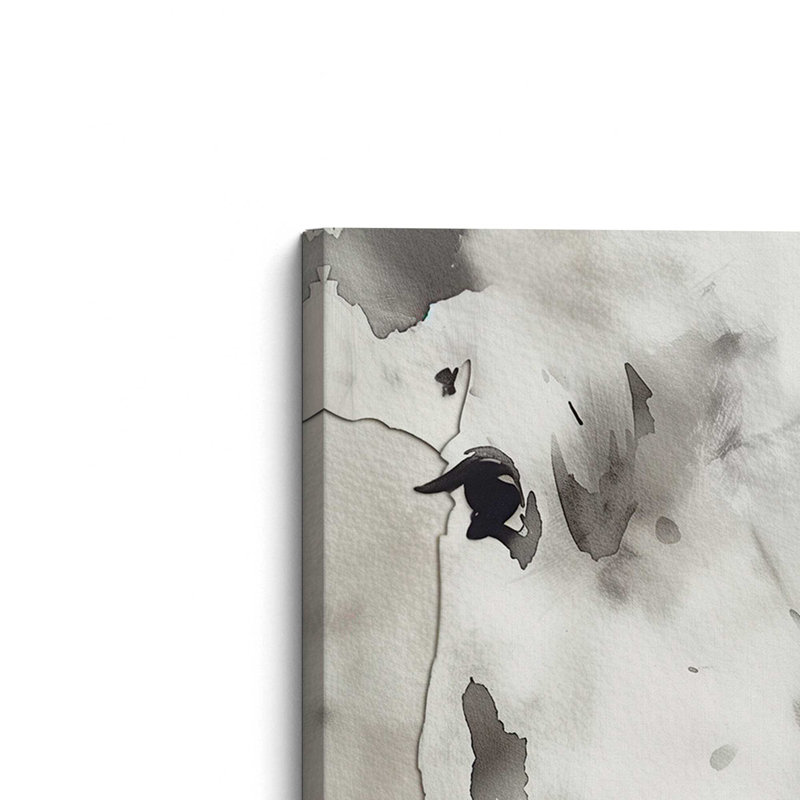 Impression abstraite monochrome sur toile I, Toile tendue, H 12 po x l 12 po