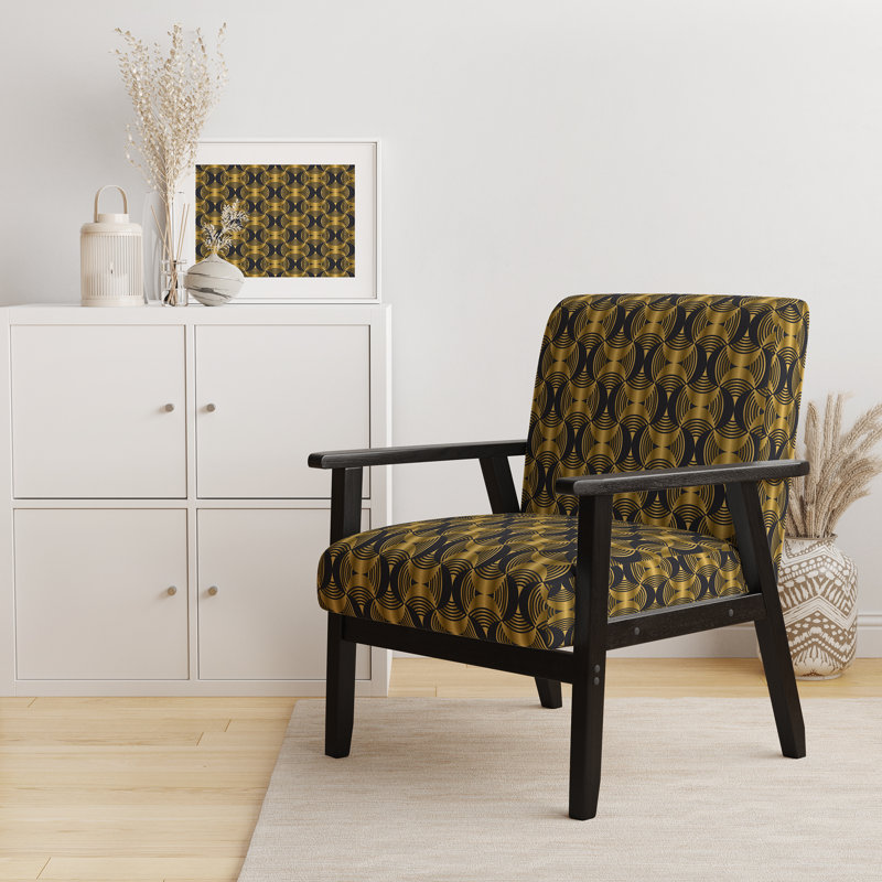 Fauteuil rembourré style Mid-Century rembourré 'Gorki'