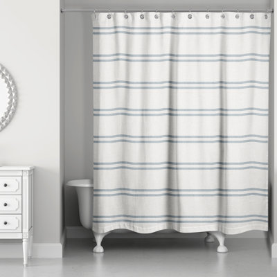 Rideau de douche rayé simple