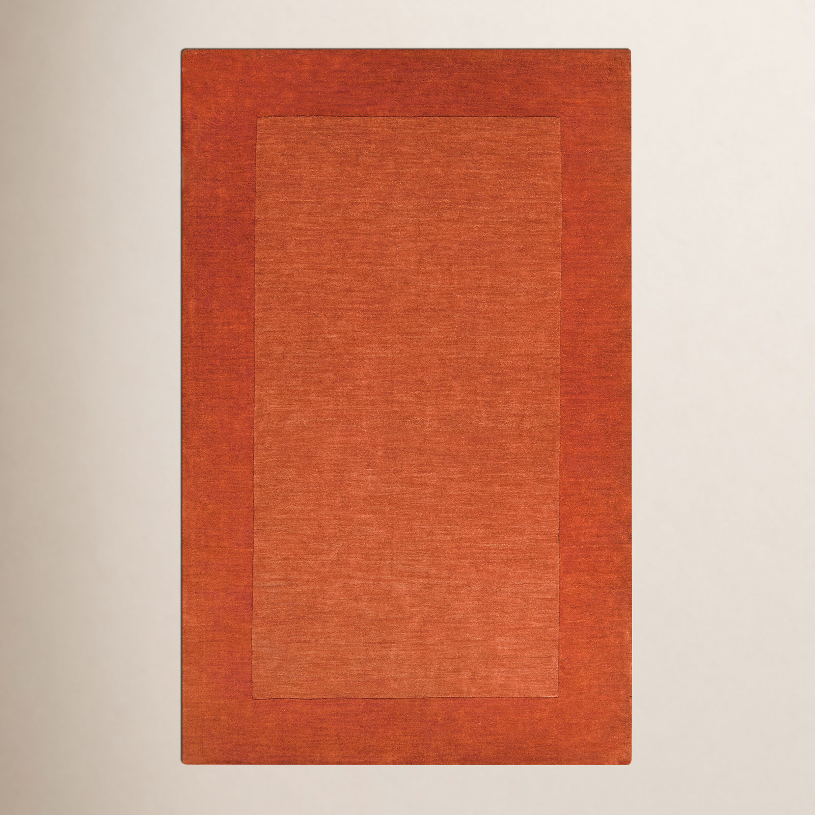 Dolma Red Hand-Woven Wool Rug, Rectangle 6' x 9'