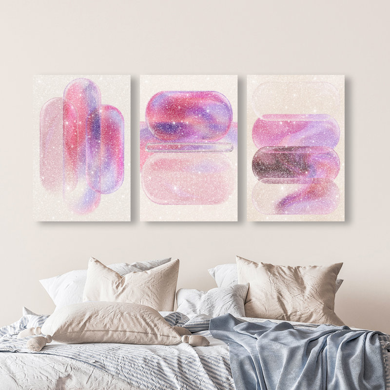 Rose Topaz Set Set by Oliver Gal, 24"H x 16"W, Gallery Wrapped