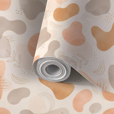 Papier peint auto-adhésif à motif géométrique abstrait auto-adhésif et amovible 24 po x 118 po (60 x 300 cm)