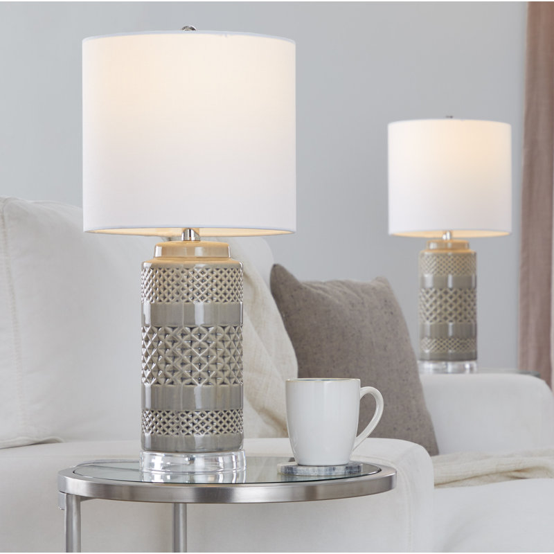 Ensemble de lampes de table Brownett, gris