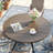 4-Person Round Patio Dining Set With Swivel Textilene Chairs-12098935