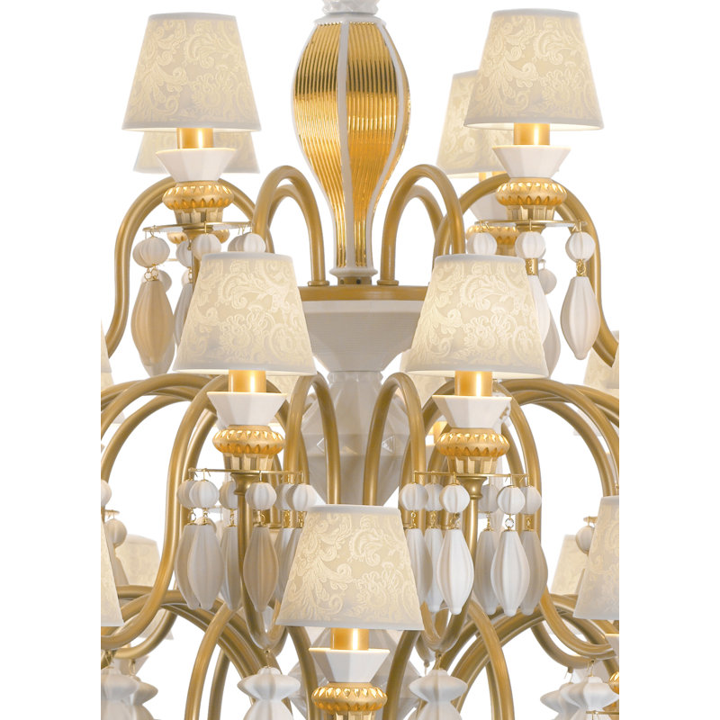 Belle de Nuit 40 - Light Shaded Tiered Chandelier, Gold